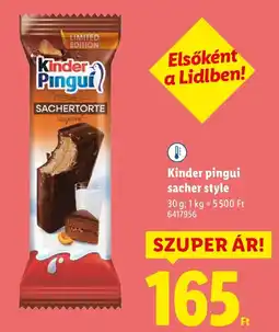Lidl Kinder pingui sacher style ajánlat