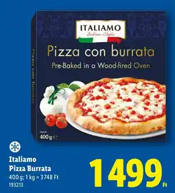 Lidl Italiamo Pizza Burrata ajánlat