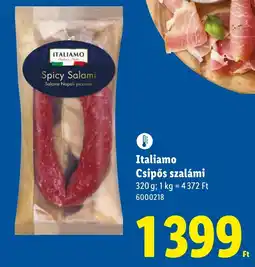 Lidl Italiamo Csipős szalámi ajánlat
