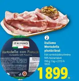 Lidl Italiamo Mortadella pisztáciával ajánlat