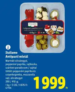 Lidl Italiamo Antipasti mixtál ajánlat