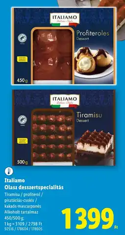 Lidl Italiamo Olasz desszertspecialitás ajánlat