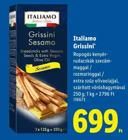 Lidl Italiamo Grissini ajánlat