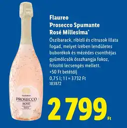 Lidl Flaureo Prosecco Spumante Rosé Millesima ajánlat