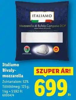 Lidl Italiamo Bivaly- mozzarella ajánlat