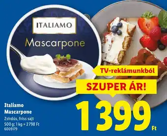 Lidl Italiamo Mascarpone ajánlat