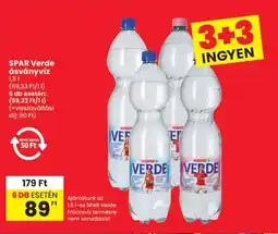 Spar SPAR Verde ásványvíz ajánlat