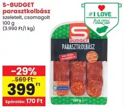 Spar S-BUDGET parasztkolbász ajánlat