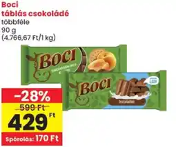 Spar Boci táblás csokoládé ajánlat