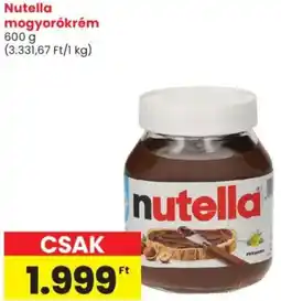 Spar Nutella mogyorókrém ajánlat