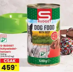 Spar S-BUDGET kutyaeledel- konzerv ajánlat