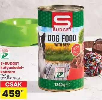 Spar S-BUDGET kutyaeledel- konzerv ajánlat