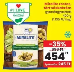 Spar Mirelite rostos, tört sóskakrém ajánlat