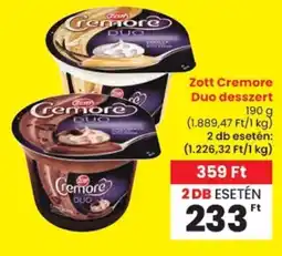 Spar Zott Cremore Duo desszert ajánlat