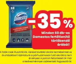 Spar Domestos fertőtlenítő törlőkendő ajánlat