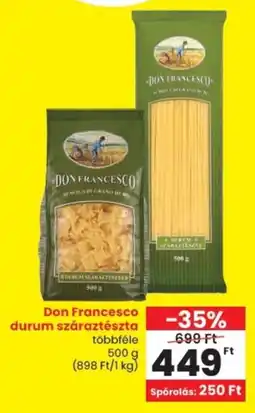 Spar Don Francesco durum száraztészta ajánlat
