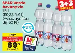 Spar SPAR Verde ásványvíz ajánlat
