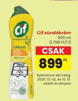 Spar CIF Súrolókrém ajánlat