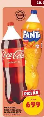 PENNY Coca Cola / Coca Cola Zero / Fanta narancs ajánlat