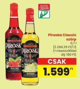 Spar PIROSKA CLASSIC SZÖRP ajánlat