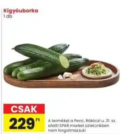 Spar Kígyóuborka ajánlat
