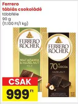 Spar FERRERO TÁBLÁS CSOKOLÁDÉ ajánlat