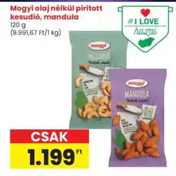 Spar Mogyi olaj nélkül pírított kesudió, mandula ajánlat