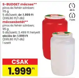 Spar S-BUDGET mécses ajánlat