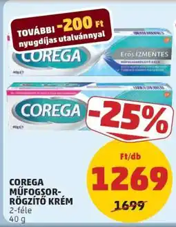 PENNY COREGA Műfogsor-rögzítő krém ajánlat