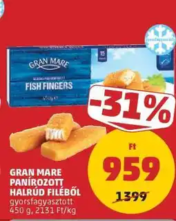 PENNY Gran Mare Panírozott Halrud Filéből ajánlat