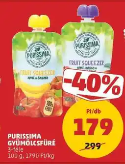 PENNY PURISSIMA GYÜMÖLCSFÜRÉ ajánlat