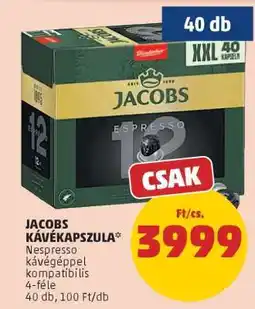 PENNY Jacobs kávékapszula ajánlat