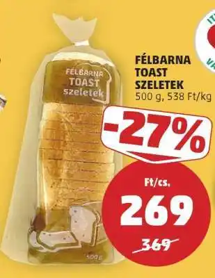 PENNY Félbarna Toast Szeletek ajánlat