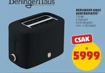 PENNY Berlinger Haus Kenyérpirító ajánlat