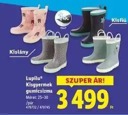 Lidl Lupilu Kisgyermek gumicsizma ajánlat
