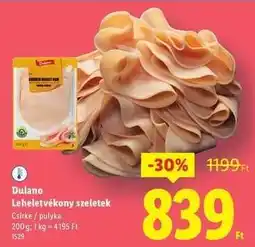 Lidl DULANO Leheletvékony szeletek ajánlat