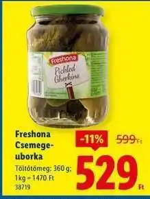Lidl FRESHONA Csemegeuborka ajánlat