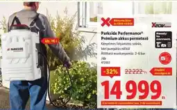 Lidl PARKSIDE PERFORMANCE Prémium akkus permetező ajánlat