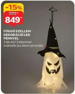 Auchan Függő szellem dekoráció LED fénnyel ajánlat