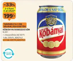 Auchan Kőbányai Dobozos Sör ajánlat