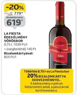 Auchan LA FIESTA ÉDES ÉLMÉNY VÖRÖSBOR ajánlat