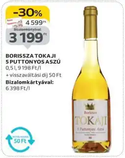 Auchan BORISSZA TOKAJI 5 PUTTONYOS ASZÚ ajánlat