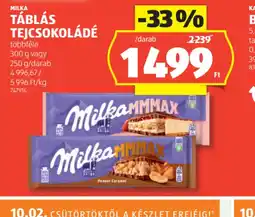 ALDI Milka Táblás Tejcsokoládé ajánlat
