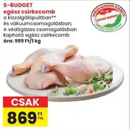 Spar S-BUDGET egész csirkecomb ajánlat