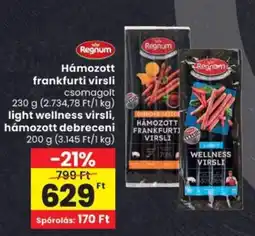Spar Regnum Hámozott frankfurti virsli ajánlat