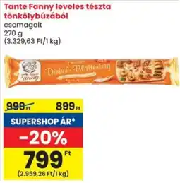 Spar Tante Fanny leveles tészta tönkölybúzából ajánlat