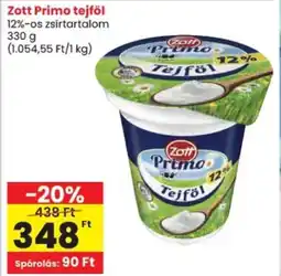 Spar Zott Primo tejföl ajánlat