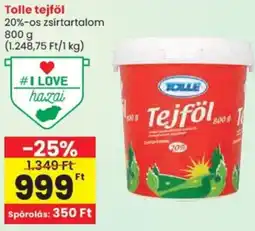 Spar Tolle tejföl ajánlat