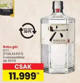 Spar Roku gin ajánlat