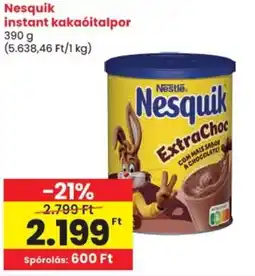 Spar Nesquik instant kakaóitalpor ajánlat